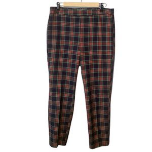 Talbots plaid ponte pants size 10 holiday Christmas